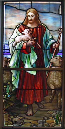 shepherd stained glass window