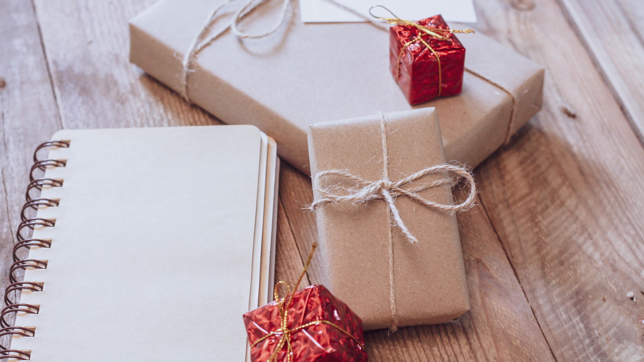 Packages wrapped in brown paper