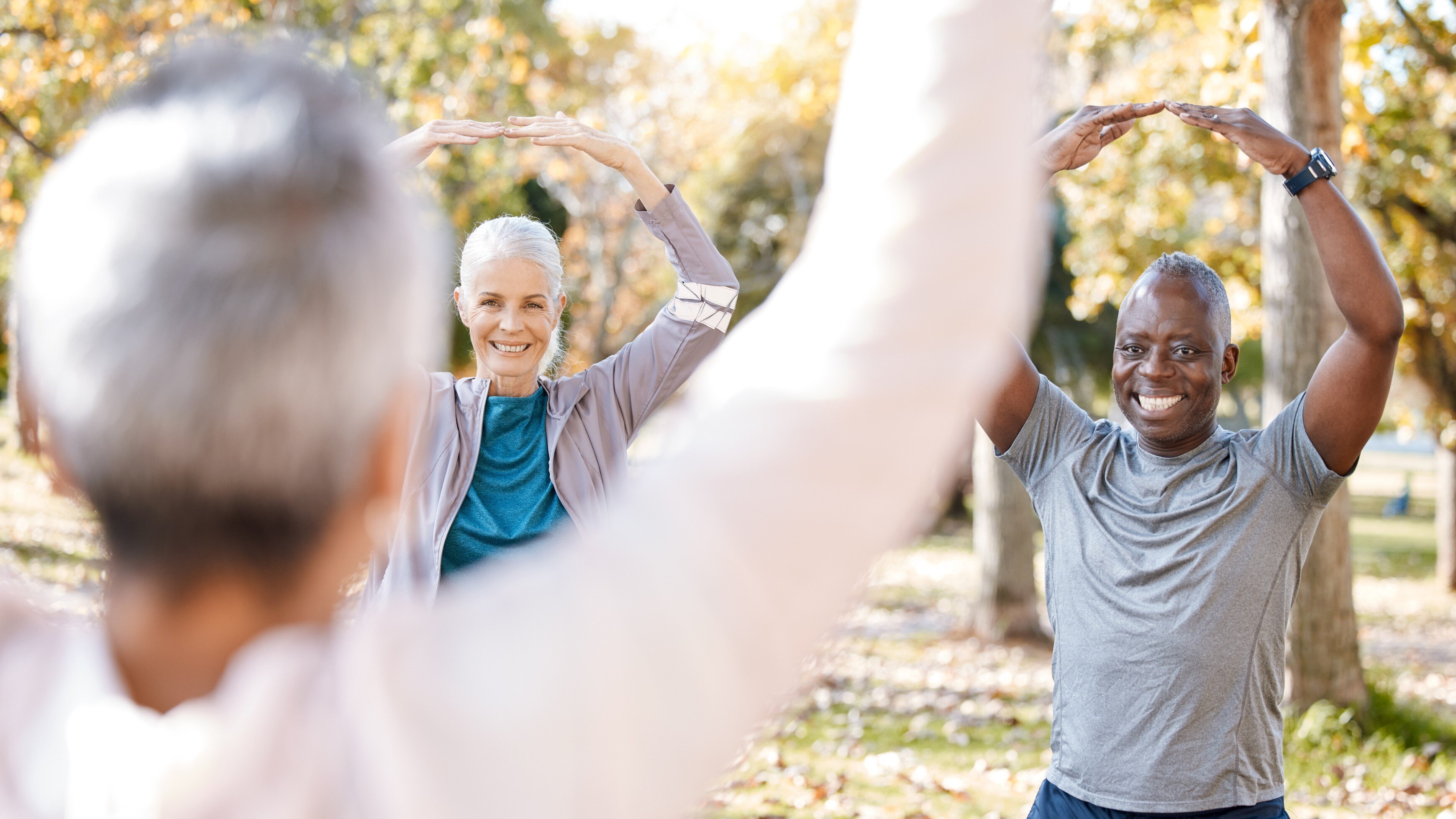 People stretching