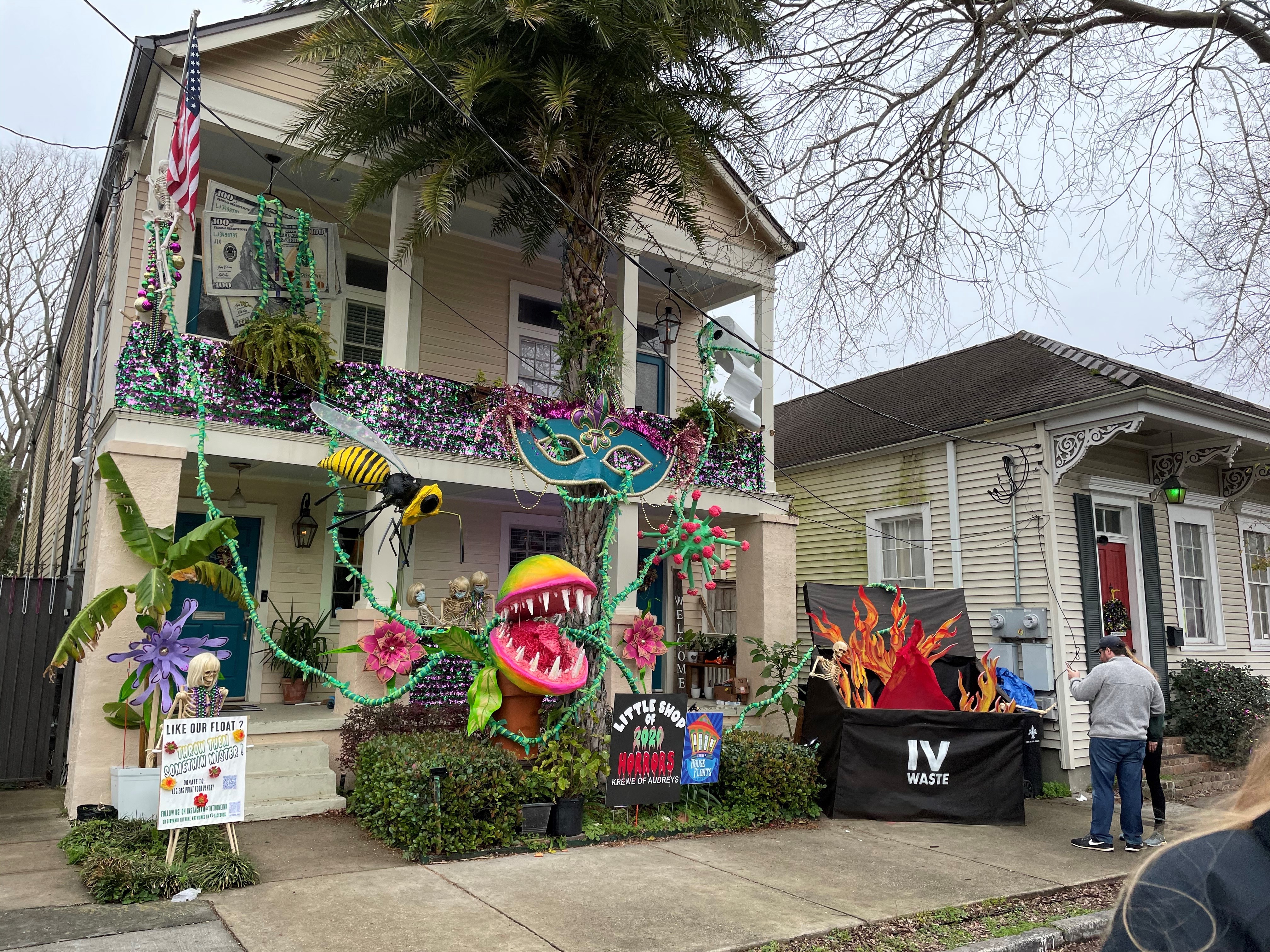 photo of Yardi Gras, a Mardi Gras celebration in people's yards