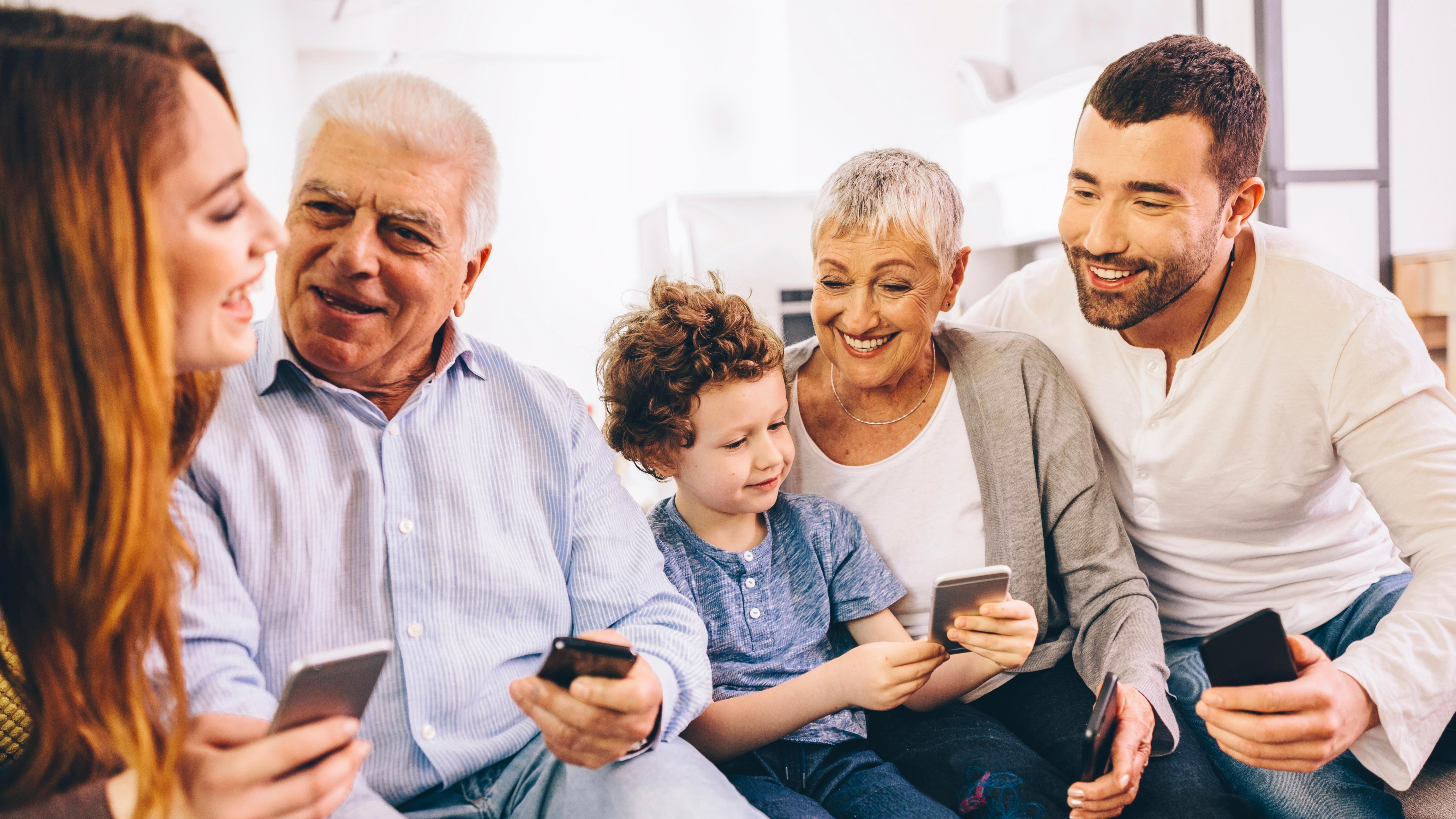 multiple generations of a family together